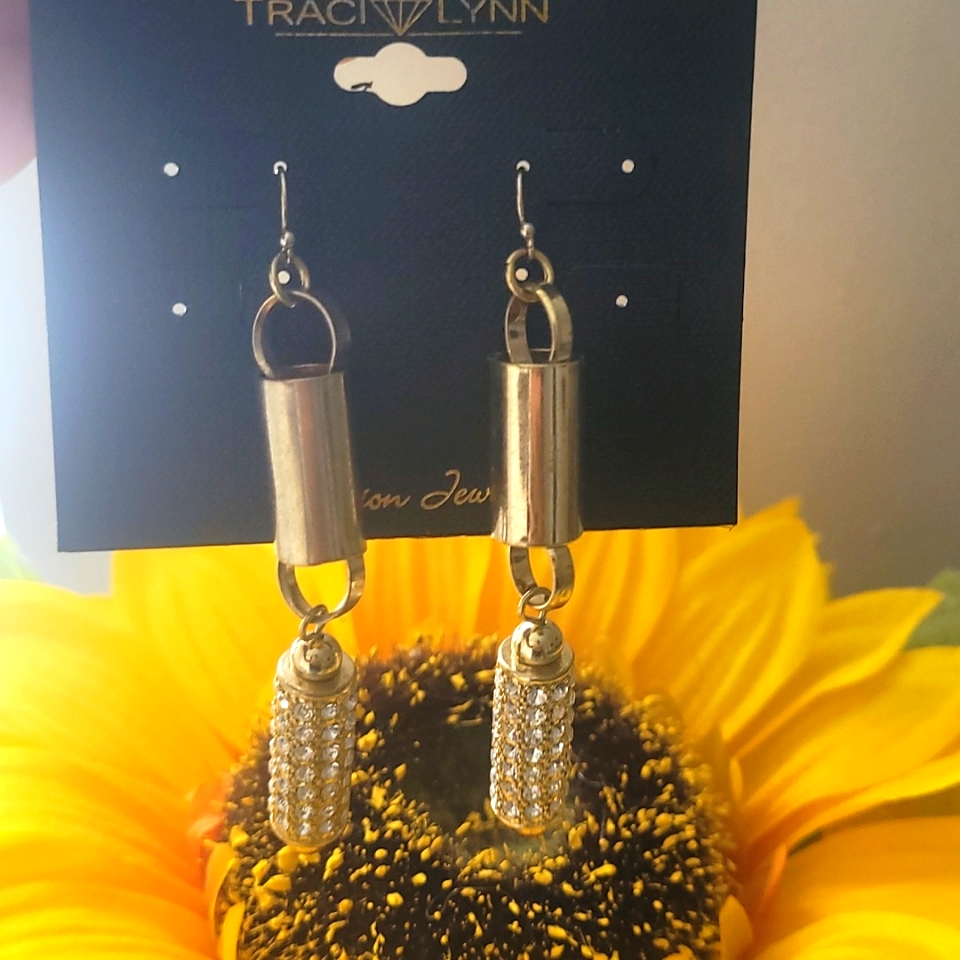 Traci Lynn Chimes Drop Bling Earrings Nwt 10$